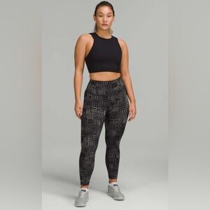 LULULEMON Wunder Train Contour Fit High-Rise Tight 25" in Lulu Ombré Black Sz 12